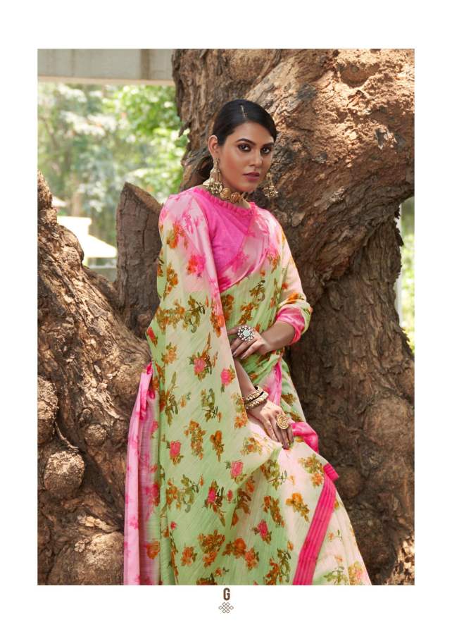 Shangrila New Kanchana Festive Wear Designer 25 Linen Cotton Saree Collection